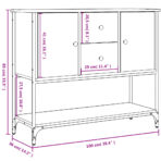 Sideboard Sonoma-Eiche 100x36x85 cm Holzwerkstoff – Bild 11