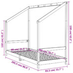 Kinderbett 80x200 cm Massivholz Kiefer – Bild 9
