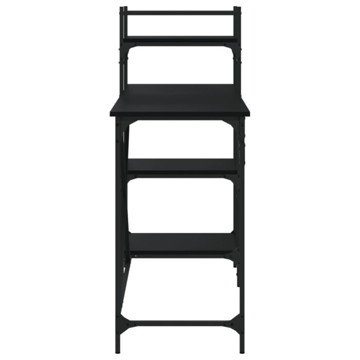 Computertisch mit Regal Schwarz 120x47x109 cm – Bild 5