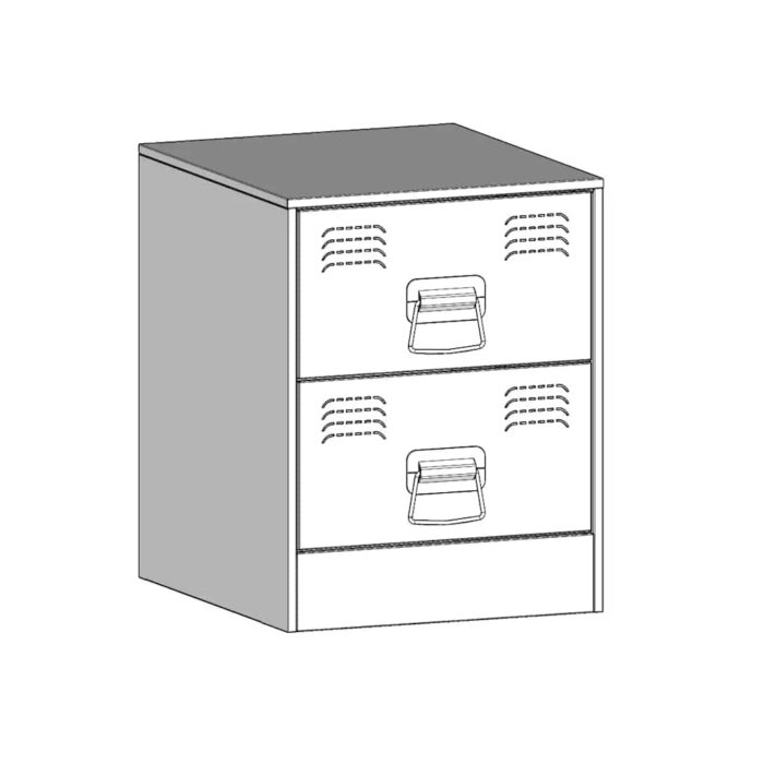 Nachttisch Schwarz 34,5x39x44 cm Stahl – Bild 11