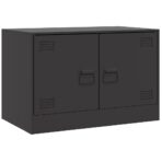 TV-Schrank Schwarz 67x39x44 cm Stahl – Bild 2
