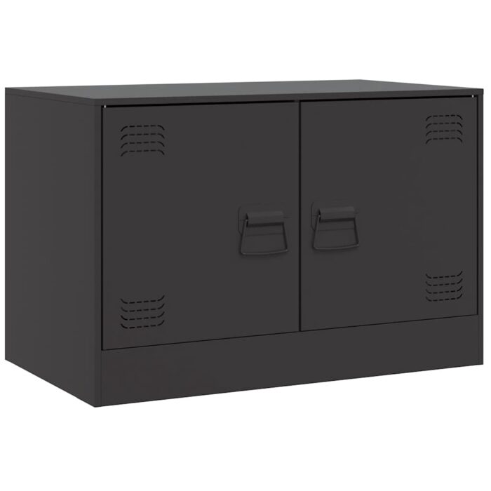 TV-Schrank Schwarz 67x39x44 cm Stahl – Bild 2