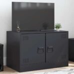 TV-Schrank Schwarz 67x39x44 cm Stahl – Bild 3