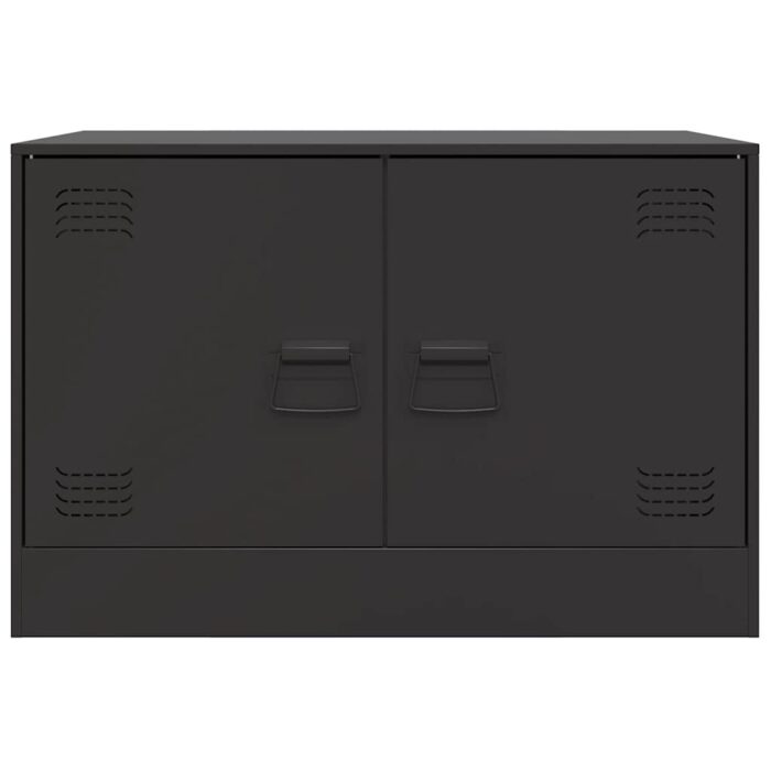 TV-Schrank Schwarz 67x39x44 cm Stahl – Bild 6