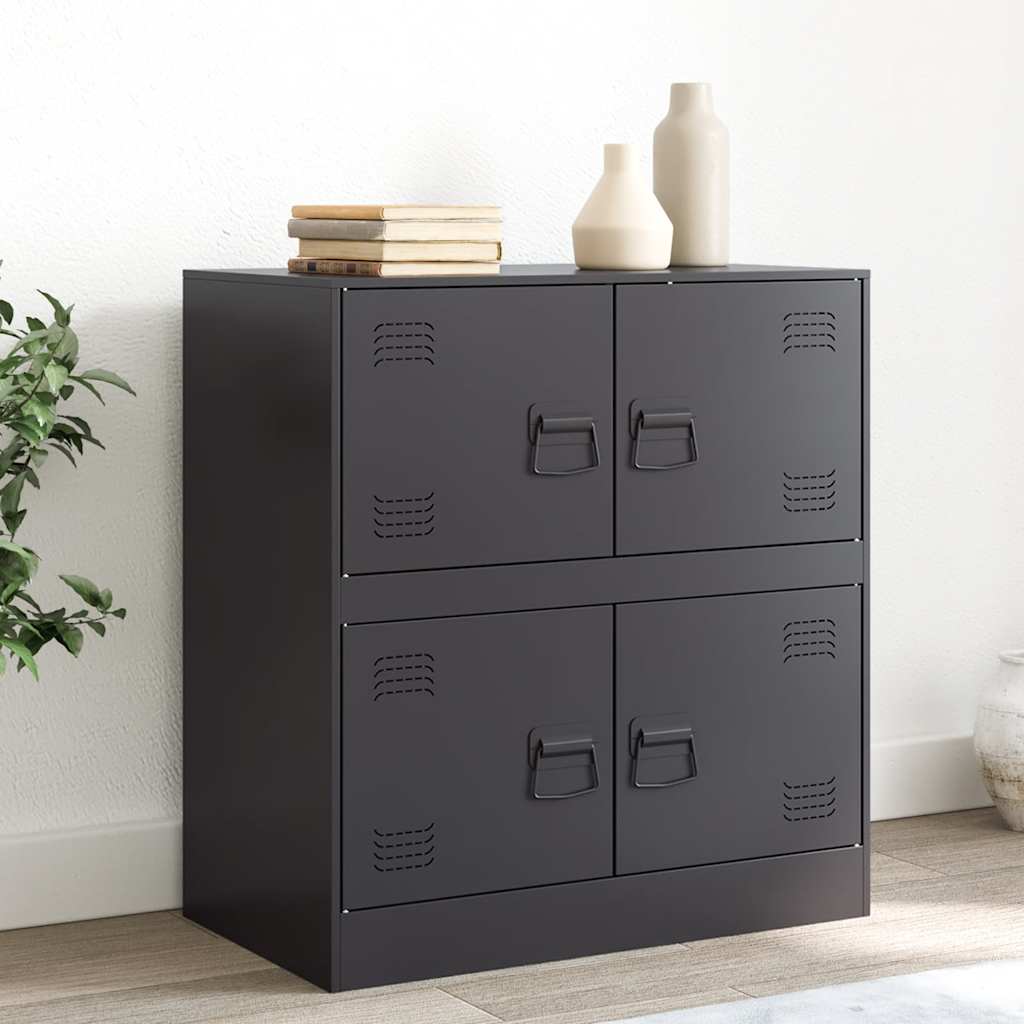 841649_1.jpg Sideboard Schwarz 67x39x73 cm Stahl – Bild 1