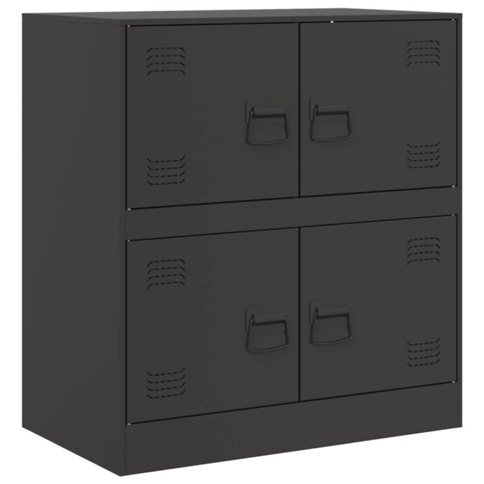 Sideboard Schwarz 67x39x73 cm Stahl – Bild 2