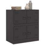 Sideboard Schwarz 67x39x73 cm Stahl – Bild 5