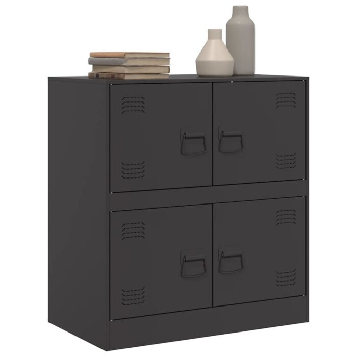 Sideboard Schwarz 67x39x73 cm Stahl – Bild 5