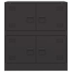 Sideboard Schwarz 67x39x73 cm Stahl – Bild 6