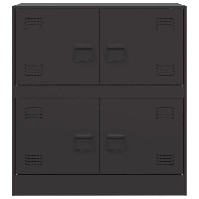 Sideboard Schwarz 67x39x73 cm Stahl – Bild 6