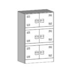 Sideboard Schwarz 67x39x107 cm Stahl – Bild 11