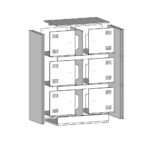 Sideboard Schwarz 67x39x107 cm Stahl – Bild 12