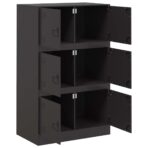 Sideboard Schwarz 67x39x107 cm Stahl – Bild 7