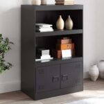 Sideboard Schwarz 67x39x107 cm Stahl