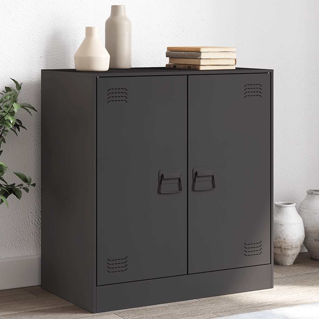 841673_1.jpg Sideboard Schwarz 67x39x73 cm Stahl – Bild 1