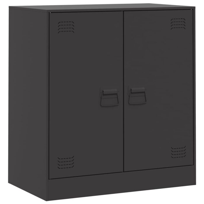 Sideboard Schwarz 67x39x73 cm Stahl – Bild 2