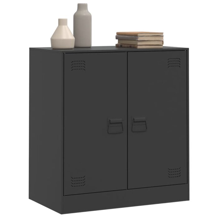 Sideboard Schwarz 67x39x73 cm Stahl – Bild 5
