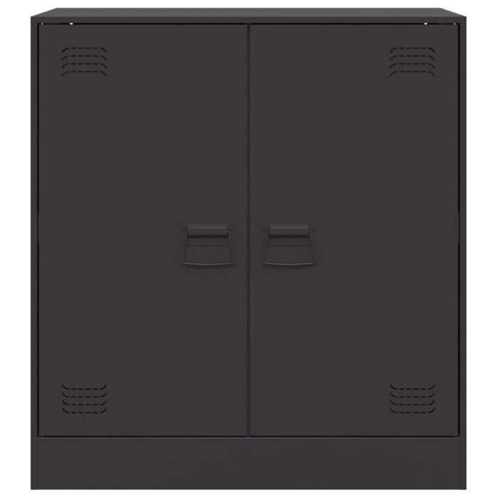 Sideboard Schwarz 67x39x73 cm Stahl – Bild 6
