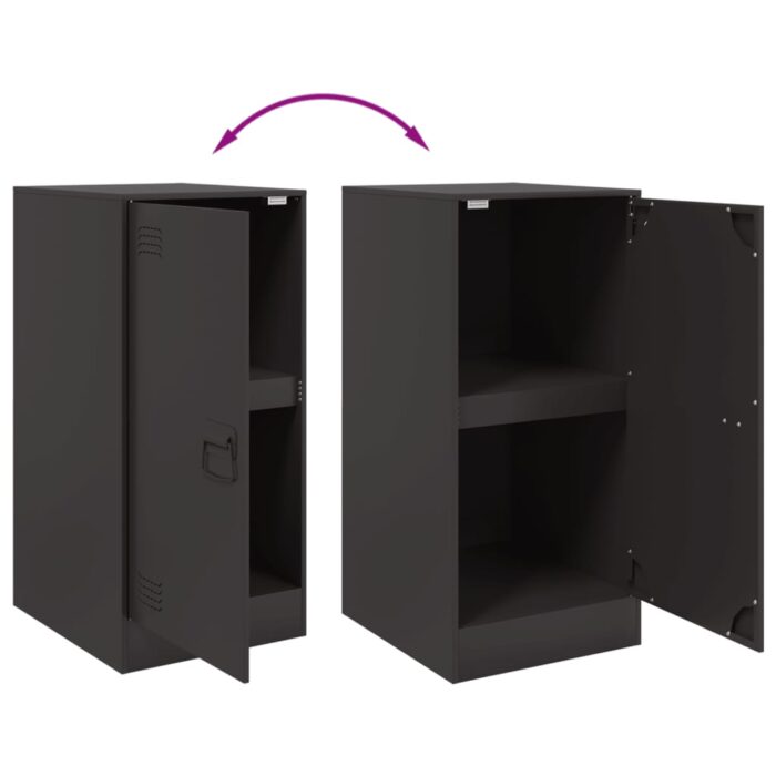 Sideboard Schwarz 34,5x39x73 cm Stahl – Bild 10