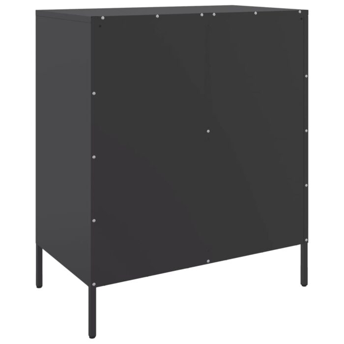 Sideboard Schwarz 68x39x79 cm Stahl – Bild 8