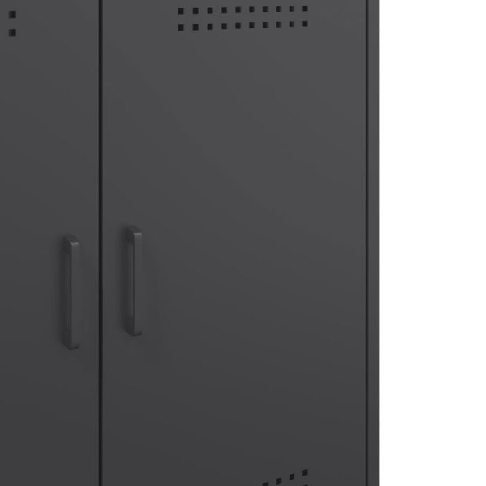 Sideboard Schwarz 68x39x79 cm Stahl – Bild 11