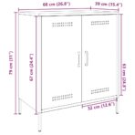 Sideboard Schwarz 68x39x79 cm Stahl – Bild 13