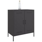 Sideboard Schwarz 68x39x79 cm Stahl – Bild 4