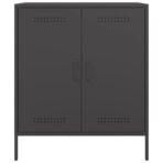 Sideboard Schwarz 68x39x79 cm Stahl – Bild 6