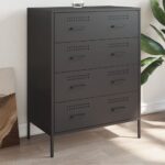 Sideboard Schwarz 68x39x89 cm Stahl