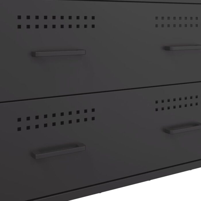 Sideboard Schwarz 68x39x89 cm Stahl – Bild 11