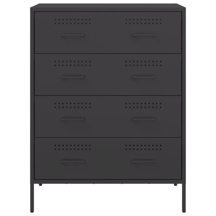 Sideboard Schwarz 68x39x89 cm Stahl – Bild 6