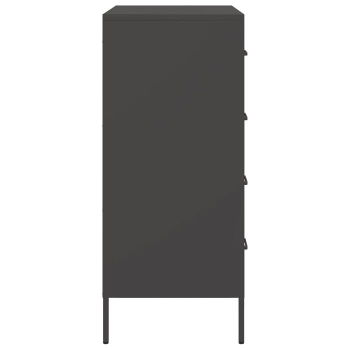 Sideboard Schwarz 68x39x89 cm Stahl – Bild 7