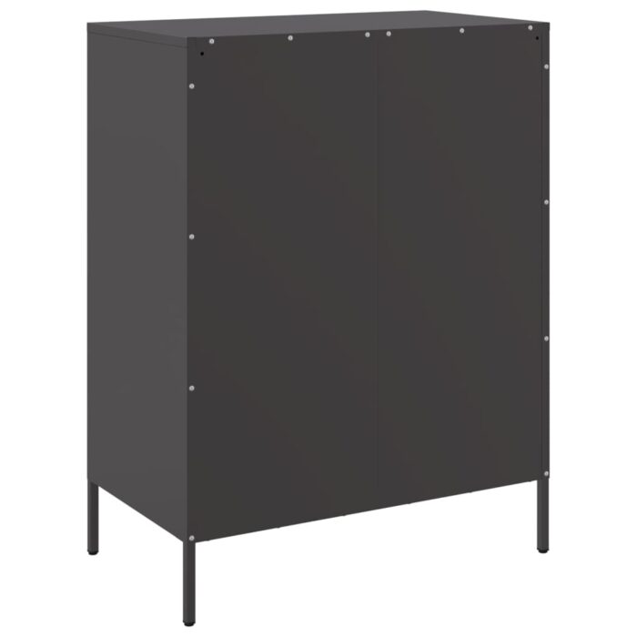 Sideboard Schwarz 68x39x89 cm Stahl – Bild 8