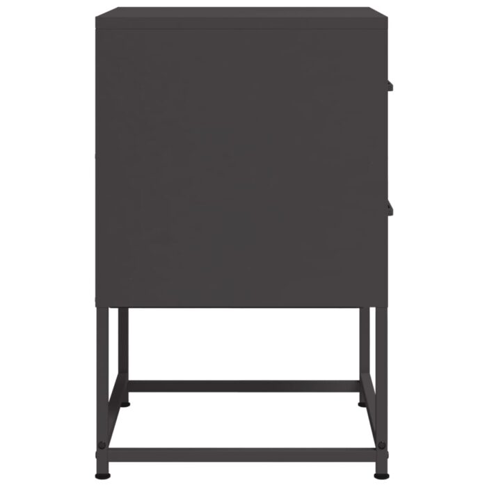 Nachttisch Schwarz 36x39x60,5 cm Stahl – Bild 7