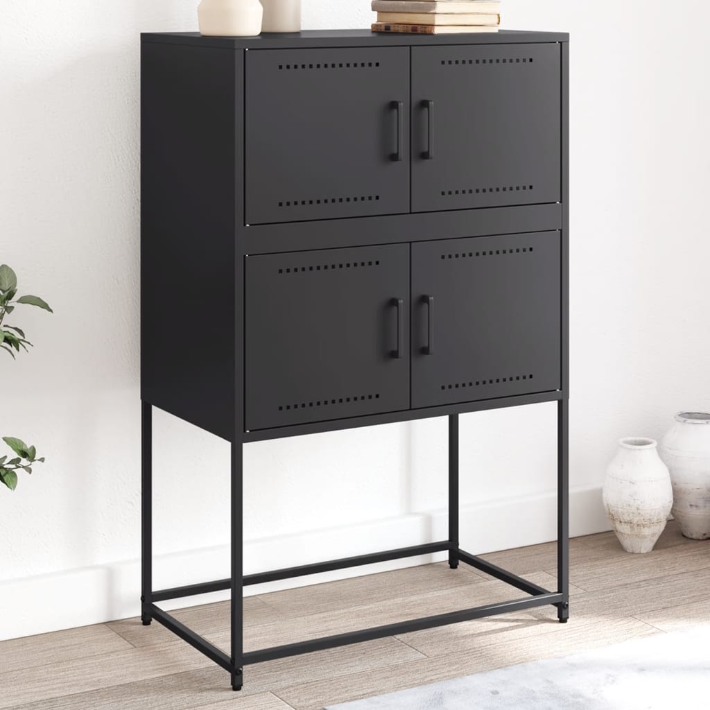 846482_1.jpg Sideboard Schwarz 68,5x38,5x107 cm Stahl – Bild 1
