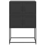 Sideboard Schwarz 68,5x38,5x107 cm Stahl – Bild 6