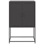 Highboard Schwarz 68,5x38,5x107 cm Stahl – Bild 6