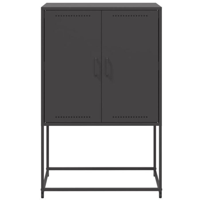 Highboard Schwarz 68,5x38,5x107 cm Stahl – Bild 6