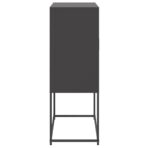 Highboard Schwarz 68,5x38,5x107 cm Stahl – Bild 7