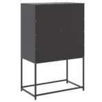 Highboard Schwarz 68,5x38,5x107 cm Stahl – Bild 8