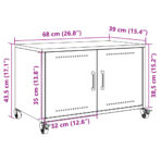 TV-Schrank Schwarz 68x39x43,5 cm Stahl – Bild 13