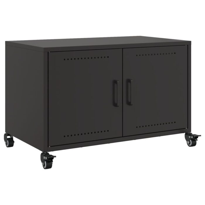 TV-Schrank Schwarz 68x39x43,5 cm Stahl – Bild 2