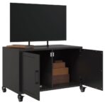 TV-Schrank Schwarz 68x39x43,5 cm Stahl – Bild 4