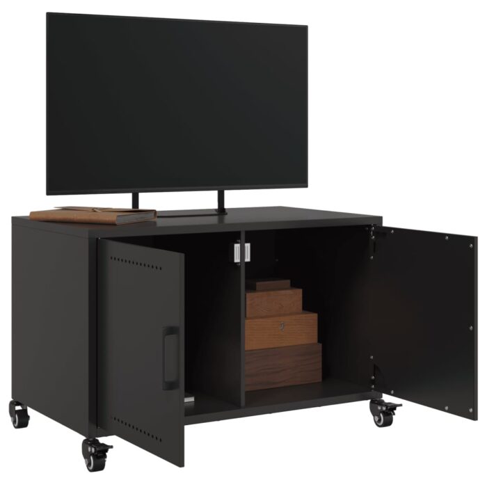 TV-Schrank Schwarz 68x39x43,5 cm Stahl – Bild 4