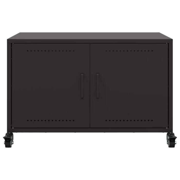 TV-Schrank Schwarz 68x39x43,5 cm Stahl – Bild 6