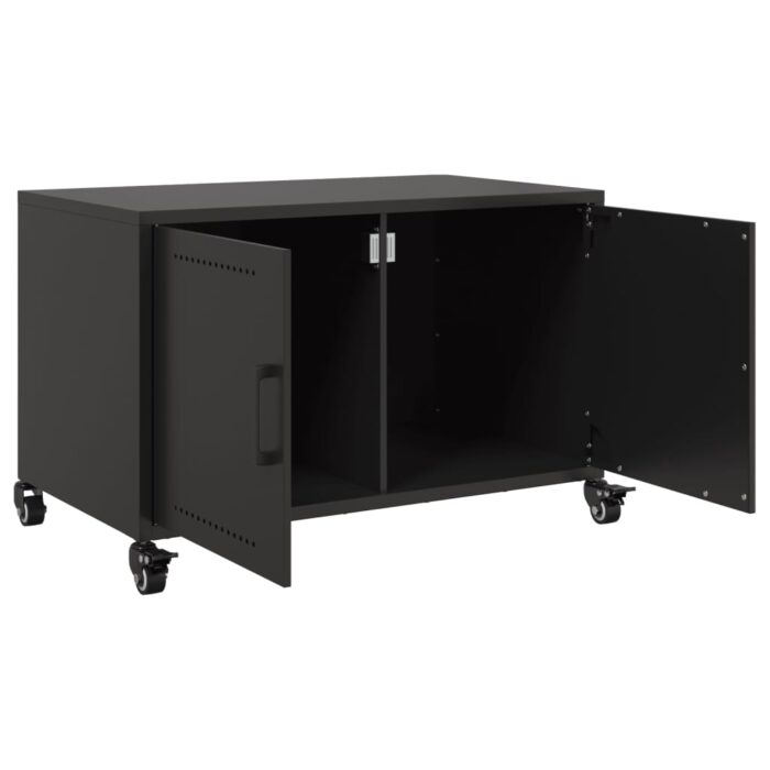 TV-Schrank Schwarz 68x39x43,5 cm Stahl – Bild 9