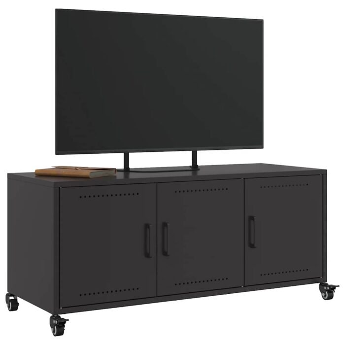 TV-Schrank Schwarz 100,5x39x43,5 cm Stahl – Bild 5