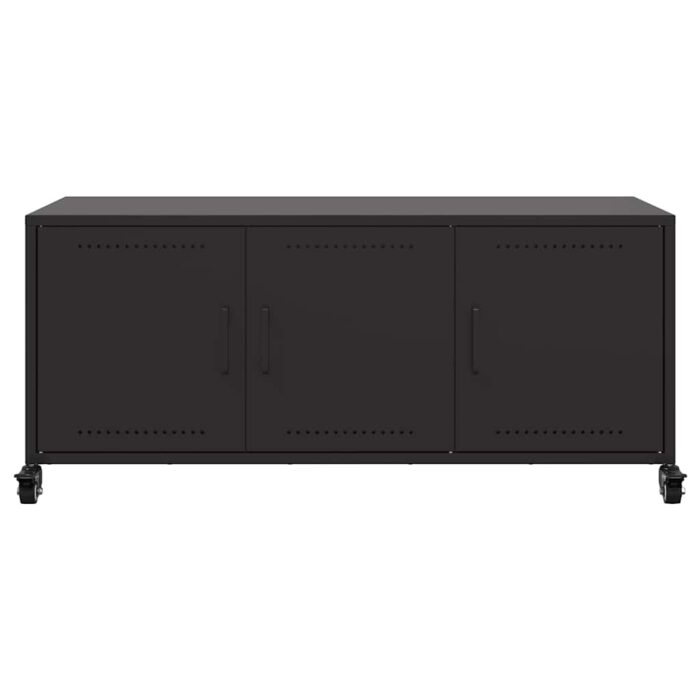 TV-Schrank Schwarz 100,5x39x43,5 cm Stahl – Bild 6