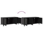 TV-Schrank Schwarz 100,5x39x43,5 cm Stahl – Bild 9