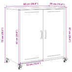 Sideboard Schwarz 68x39x72 cm Stahl – Bild 13